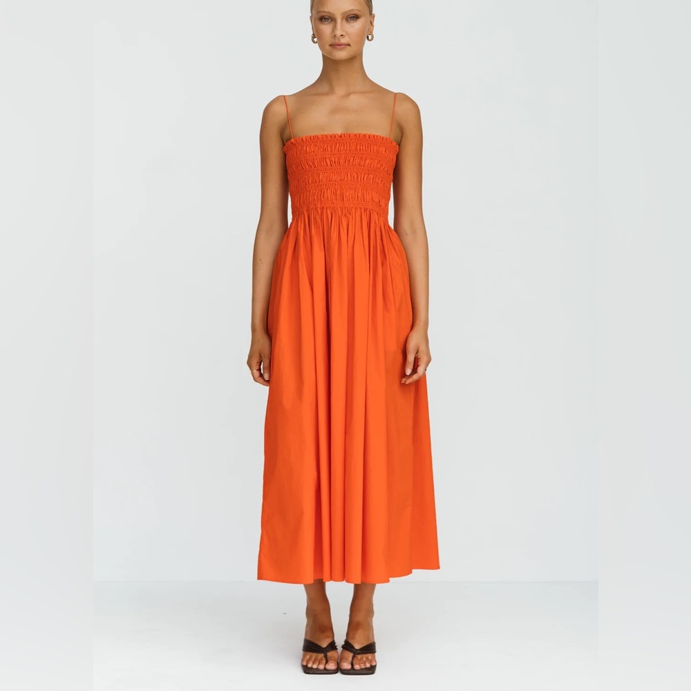 Runway Scout Ruched Midi Dress